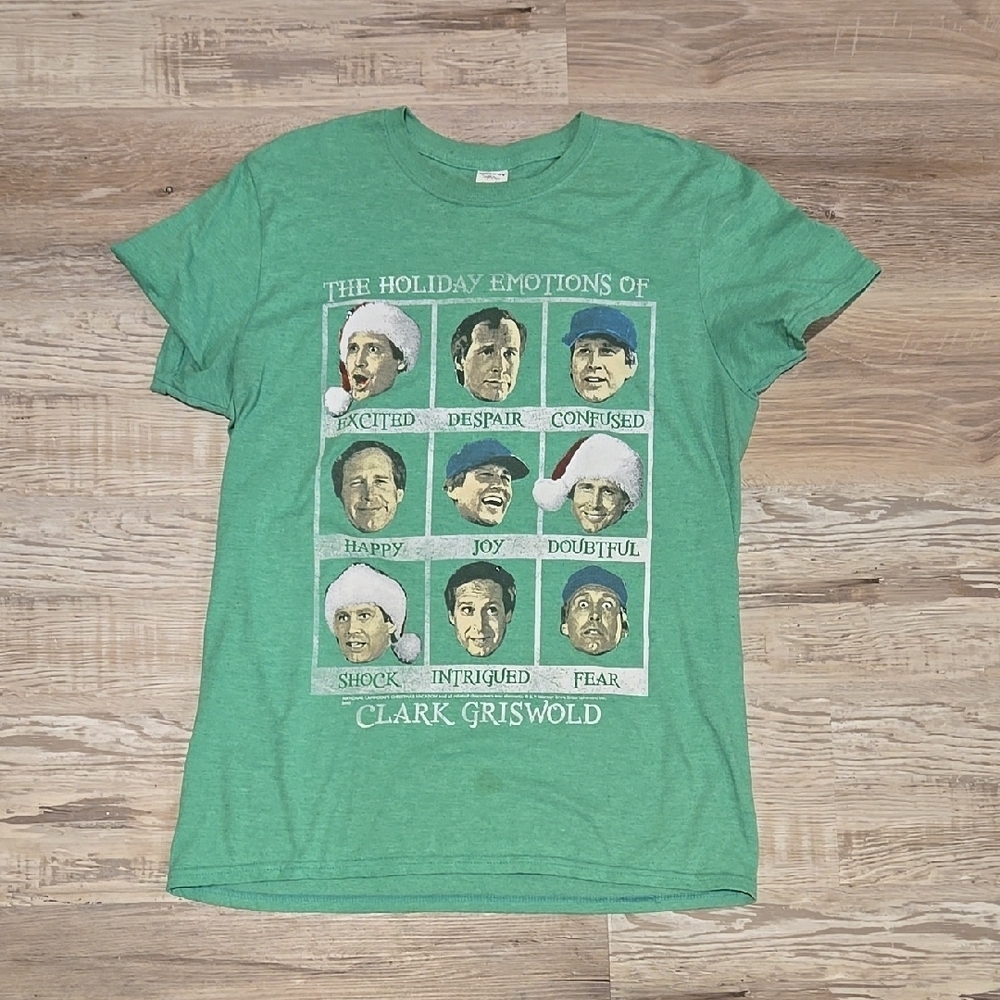 Green Clark Griswold Holiday Emotions T-Shirt